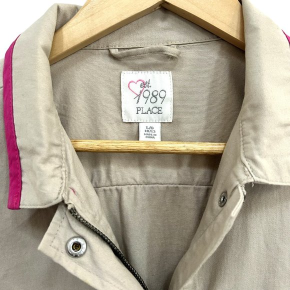 Children's Place Beige Cotton Girls Lightweight Jacket - Picture 4 of 8
